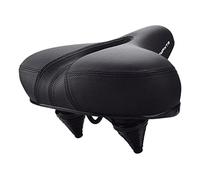 LOVIVER Selle Vélo Extra Large avec Coussin de Mousse Silicone Gel Siège de Remplacement Rembourré à Ressort Assise Creusée Ventilée Surface Résistante à L'Ea, Noir Éponge