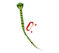 LOVIVER serpent énorme, jeu familial en forme d'animal, ligne unique, jouet volant serpent, jouet d'extérieur pour jeu de ferme en, 15m avec ligne rouge