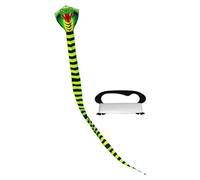 LOVIVER serpent énorme, jeu familial en forme d'animal, ligne unique, jouet volant serpent, jouet d'extérieur pour jeu de ferme en, 8m avec ligne noire