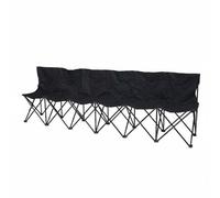 LOVIVER Siège Pliant Multipersonnes Banc Pliable Chaise Pliable Extérieure Banc de Terrain Siège Collectif en Tissu Oxford 600D et Tubes en Acier Confort avec