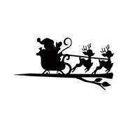 LOVIVER Silhouette d'arbre en fer, ornement, art en métal, Père Noël, renne sur une branche pour cour, jardin, ferme extérieure