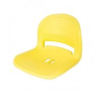 LOVIVER Stade Siège Chaise Gradins Banc Hdpe Coque Rigide Moulée Dossier Arrondi à Nervures Horizontales et Assise Confort à Fentes Longues Adapté aux, Jaune