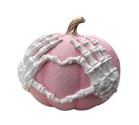 LOVIVER Statue de décoration de Citrouille d'halloween en résine, œuvre d'art de Collection, Figurine Gothique, Sculpture pour Chambre à Coucher, Rose