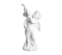 LOVIVER Statue de, Figurine de Petit Ange, Armoire, Aile intérieure, Sculpture Musicale décorative en résine pour Cuisine, fête, hôtel, cheminée, Blanc