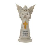 LOVIVER Statue de Jardin d'ange, Croix Vintage, décoration commémorative, Jolie décoration extérieure pour Porche, arrière-Cour, allée, intérieur et
