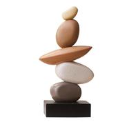 LOVIVER Statue en artificiel, figurine d'art, collection moderne, sculpture en pierre de résine, ornement de bureau pour bureau, café, salon, Multicolore