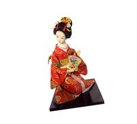 LOVIVER Statuette de geisha japonaise en kimono, à collectionner, à poser sur une table ou un bureau. Ornement traditionnel pour étagère ou bureau.