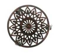 LOVIVER Support à Plantes Roulant, Base Enroulable, Chariot Polyvalent avec roulettes pour vases, Salon, terrasse, Jardin, Plantes en Pot, Cuivre Rougeâtre 29 Cm