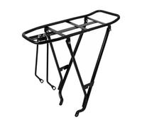 LOVIVER Support Chargement Arrière pour Vélo Tout Terrain en Métal Robuste Plateforme Antidérapante Montants Latéraux Renforcés pour Transporter Sacs