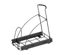 LOVIVER Support de poubelle coulissant, support de poubelle à roulettes, curseur de cuisine, étagère coulissante robuste pour poubelle sous l'armoire pour, Noir