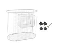 LOVIVER Support de Rangement pour Tapis, Panier pour équipement D'entraînement, Salle de Sport à Domicile, pour Kettlebells et Haltères, Blanc