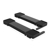 LOVIVER Support Machine à Laver, Noir, Long | Rétractable, Socle pour Machine à Laver, Antidérapant, Base Mobile, Buanderie