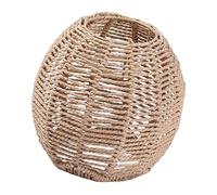 LOVIVER Suspension Abat-Jour Papier Corde rotin Boho tissé à la Main Abat-Jour en Osier pour îlot de Cuisine, Chambre, Restaurant, Salle à Manger, Style A