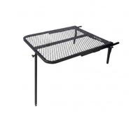 LOVIVER Table de Roue Automobile pour Camping Table Extérieure Table Pliante Support de Cuisson en Métal Grillagé Résistant aux Intempéries et Stable sur Roue