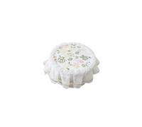 LOVIVER Table Miniature avec Jupe Léger Meuble, Style to 3, Vert-Jaune avec Petites Fleurs Multicolores