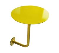 LOVIVER Table Murale Pliable 35x45 cm, Moderne et Facile à Installer, Bureau Gain de Place en Métal, Table Basse Ronde pour Balcon, Cuisine et Chambre, Jaune
