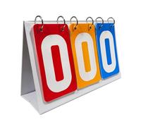 LOVIVER Tableau d'affichage à 3 Chiffres, Compteur de Score Multifonctionnel, Tableau de Score à Bascule pour entraîneurs de Basketball et de, Rouge Jaune Bleu