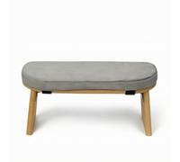 LOVIVER Tabouret de Méditation Banc Siège Coussin Banc de Prière en Bambou avec Assise Rembourrée et Housse Zippée Stable avec Sangles Adapté à la Relaxation, Gris Clair