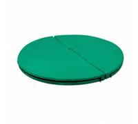LOVIVER Tapis de Gymnastique Rond Pliable Coussin de Protection Matelas de Réception Pad d'Entraînement Rembourrage Dense en PU, Vert, Diamètre 120cm, Épaisseur 10cm