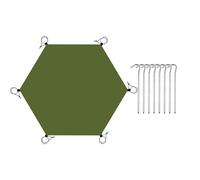 LOVIVER Tapis de Sol Tente Imperméable Bâche de Sol Légère Oxford Multifonction Portable Protection Soleil Adaptée Au Camping Randonnée Pêche Trekking, avec 6 piquets de Tente