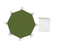 LOVIVER Tapis de Sol Tente Octogonal Oxford Imperméable Feuille de Sol Résistant Multifonction pour Camping Randonnée Plage, avec 8 Clous de Sol
