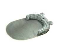 LOVIVER Tapis rafraîchissant pour Chat, 'été avec Oreiller Autour, Lavable, Mignon, Doux et Respirant, nid pour Chiot, Vert
