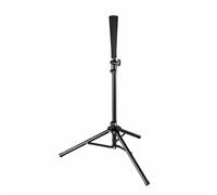 LOVIVER Tee de Frappe Portable Baseball Softball Trépied Réglable Stable en Caoutchouc et Acier pour Entraînement Répété, Noir, Modèle De Base 70-116cm sans Sac De Rangement