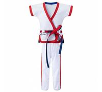 LOVIVER Tenue de Lutte Mongole Traditionnelle Combinaison Uniforme Ensemble Matière Coton Lin Robuste Haut Portefeuille sans Manches et Pantalon Long Maintien, Blanc, Blanc, 18