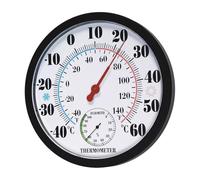 LOVIVER Thermomètre-hygromètre intérieur/extérieur, indicateur de température et d'humidité à Cadran, Outil Climatique Professionnel Multifonctionnel pour, Noir