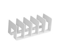 LOVIVER Trieur de fichiers en acrylique, organisateur de fichiers de bureau, fournitures de bureau à domicile, support de rangement de livres, porte revues, BLANC