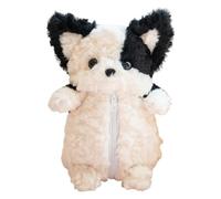 LOVIVER Trousse à Crayons en Peluche en Forme de Chien Corgi, Sac en Peluche, Trousse de Maquillage créative et Adorable, à Crayons pour Enfants, Maison, Noir