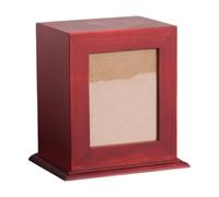 LOVIVER Urne en Bois pour Cendres d'animaux de Compagnie, boîte à Souvenirs, Cercueil cinéraire Robuste et inodore, boîte funéraire pour Cadeaux, Rouge