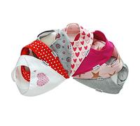 Lovjoy Bavoir bébé Lot de 7 modèles - adapté pour l'été - 100% coton (modèle 03)