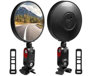 LOVLEX Retroviseur Trottinette Electrique Rond Réglable 360°, Grand Angle - Compatible avec Segway Ninebot Max G30 G2 G3, ZT3 Pro, F3, E3 (Universal pour Vélo/Scooter Électrique)