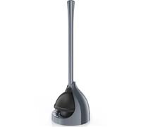 LOVLOY Déboucheur de toilette avec support, piston avec support unique pour évacuation de toilettes de 14,5 cm, piston pour salle de bain avec support, piston de toilette robuste (1, gris)