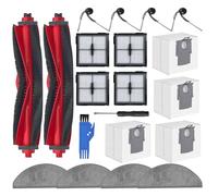 LOVOBO 20 Pièces de Rechange pour Roborock Q10 X5+ /Q10 X5 Aspirateur Robot, Kit d'Accessoires Comprenant 2 Brosse Principale 4 Brosses Latérales 4 Filtres 4 Tampons de Nettoyage 4 Sacs à poussière