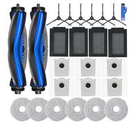 LOVOBO Kit d'accessoires Compatible avec l'Ecovacs Deebot T50 Max Pro Omni : 2 Brosses Principales, 4 Filtres, 6 Sacs à Poussière, 6 Chiffons de Nettoyage, 6 Brosses Latérales et 1 Outil