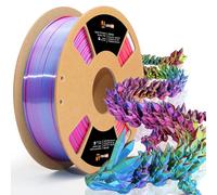 LOVOON Filament PLA pour impression 3D de 1,75 mm, filament PLA tricolore changeant d'angle, filament PLA en soie multicolore, compatible avec la plupart des imprimantes FDM et stylos 3D, rouge rose