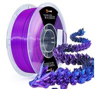 LOVOON Filament PLA pour imprimante 3D - 1,75 mm - Tricolore en soie - Bleu/noir/violet - Changement d'angle - Compatible avec la plupart des imprimantes 3D et stylos 3D - 1 kg/bobine
