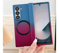 Lovreko Candy Color Gradient Magnetic Case for Samsung Z Fold, Folding Candy Color Gradient Magnetic Phone Case for Samsung Z Fold 7/6/5/4/3 (for Z Fold7,Blue Red)