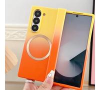 Lovreko Candy Color Gradient Magnetic Case for Samsung Z Fold, Folding Candy Color Gradient Magnetic Phone Case for Samsung Z Fold 7/6/5/4/3 (for Z Fold5,Yellow Orange)