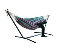 LOVSSU 200x150cm Portable Outdoor Camping Hammock Hanging Bed Ultralight Tourist Sleeping Canvas(Without Bracket)(Color-B)