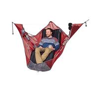 LOVSSU Camping Cots Hammock with Bed Net Family Multi-Person Hanging Sleeping Bag for Get-Together(Red)