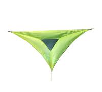 LOVSSU Camping Hammock Portable Tourist Tent Multi-Person Triangular Summer Garden Swing Bed Outdoor Terrace(400cm Green)