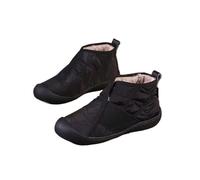 LOVSSU Chaussures en coton for femmes bottes de neige chaudes d'hiver imperméables antidérapantes confort grande taille 44 décontractées(Black,40)