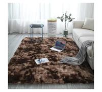 LOVSSU Grands Tapis for Salon Moderne, de à Cheveux Longs dans la Chambre Coucher, décoration en Fourrure, Chevet Moelleux(Coffee,160x200cm)