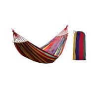 LOVSSU Hammock Garden Canvas Outdoor for Leisure Portable Thickened Anti-Rollover Hanging Adults 2 Person Strong Camping Stand(260X150cm)