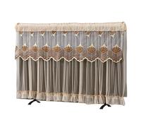 LOVSSU Housse de protection for écran télévision, incurvée, universelle, for Table luxe, anti-poussière murale, décoration 32, 37, 42 pouces(Coffee,32INCH WIDE80xH55CM)