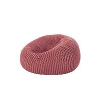 LOVSSU Housse Pouf Housse de Pouf Souple en Imitation Tricot 【Garniture Non Incluse ! À Acheter séparément !】(Bean Red,D70cm-empty Cover)