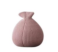 LOVSSU Housse Pouf Petite Housse de Pouf tricotée sans Rembourrage à l'intérieur(D60cm-pink)